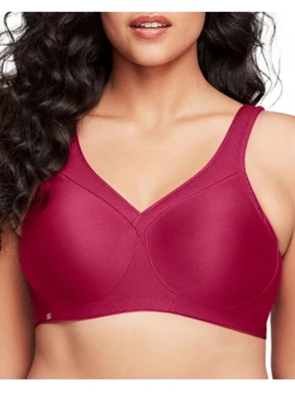 Glamorise Women's MagicLift Seamless High Support Sports Bra Size 34B Magenta